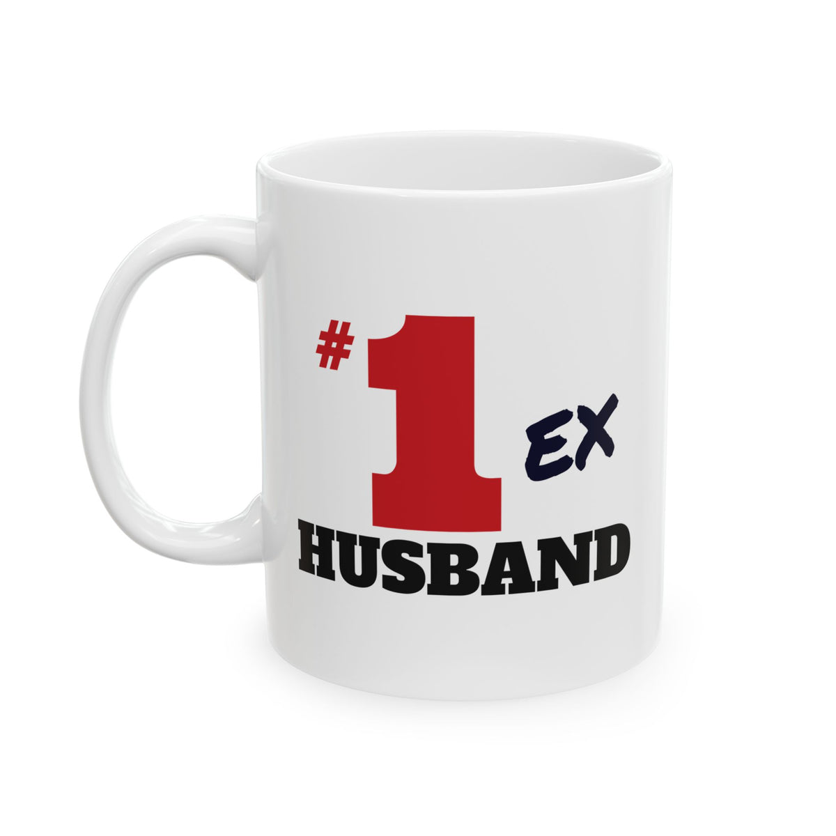 #1 Ex Husband funny divorce gift coffee mug, view 1