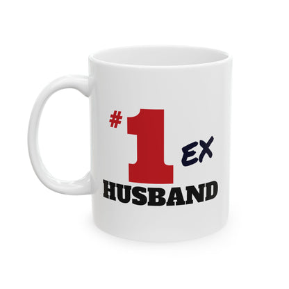 #1 Ex Husband funny divorce gift coffee mug, view 1