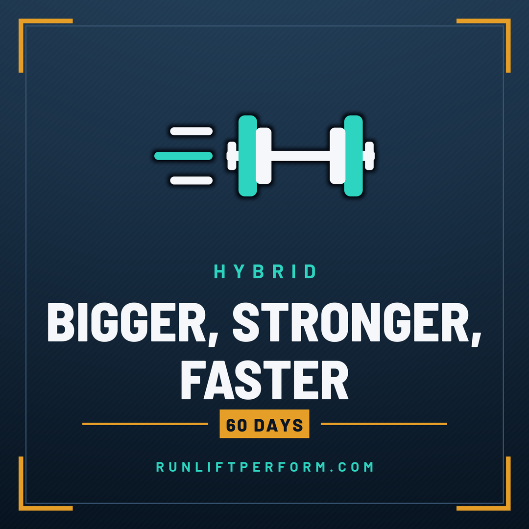 BIGGER, STRONGER, FASTER: Strength + Hypertrophy + Mobility + 1 Mile, 60 day program from RunLiftPerform.com